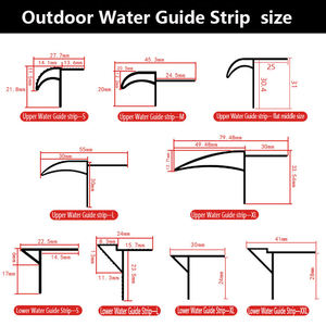 Precio al por Mayor, Guía de Agua Superior de Aluminio, Tira de Protección Metálica <span class=keywords><strong>para</strong></span> Aleros, Tira de Goteo <span class=keywords><strong>para</strong></span> Paredes Exteriores de Villas y Patios - Product Image 2