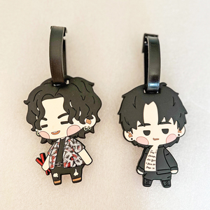 강도 공장 하이 퀄리티 여행 가방 태그 표준 크기 레인보우 PVC 수하물 태그 - Product Image 3