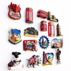 Vente en gros d'aimants décoratifs en résine peinte, souvenirs touristiques britanniques, aimants pour réfrigérateur - Product Image 3