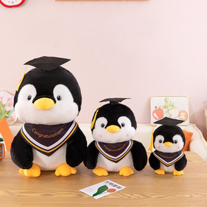 Pingüino de peluche <span class=keywords><strong>Dr</strong></span>. Panda con sombrero de peluche para estudiantes, regalo de graduación, juguete de pingüino Panda de graduación suave - Product Image 2