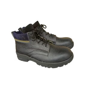 Men's Black Genuine <b>Leather</b> Light Office & Career Anti-<b>Slip</b> Safety Work <b>Shoes</b> Square Toe <b>Slip</b>-<b>On</b> All Seasons - Product Image 1