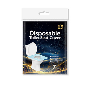 Disposable Toilet Seat Cover 7 Pcs Flushable <b>Embossed</b> Travel Essentials Hygienic - Product Image 1
