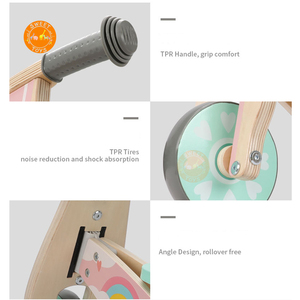 Bicicleta de equilibrio de <span class=keywords><strong>madera</strong></span> para niños pequeños, triciclos de <span class=keywords><strong>madera</strong></span>, andador, juguetes preescolares - Product Image 5