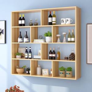 Étagère murale moderne pour bouteilles de vin, en bois, pour le salon, le bar à domicile, avec une capacité de 10 à 19 bouteilles - Product Image 4