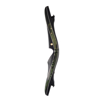 Poignée d'arc recurve ILF de 25 pouces, pour droitiers et gauchers, avec fenêtre de visée à découpe centrale, douille en bois pour branches ILF