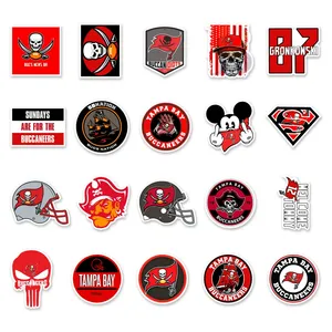 חם Tampa מפרץ bucaneers 50 יח 'עמיד למים מדבקות pvc מדפי הגרפיטי nflצוותים קסדה מדפי ויניל קבוצת כדורגל לוגו - Product Image 4