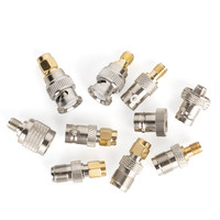 Adaptador BNC a SMA RF, Conector Coaxial Macho Hembra Recto de Latón, Convertidor para WiFi, Radioaficionados, CCTV, Equipos de Prueba y Sistemas