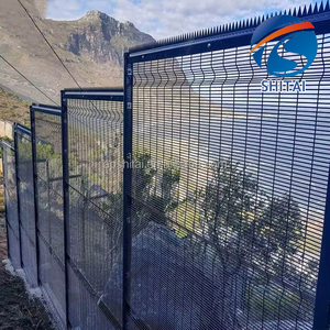 Panneau de clôture anti-escalade Clôture d'aéroport Clôture antivol 358 à mailles denses avec clou barbelé - Product Image 3