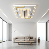 Ventilateur de plafond moderne sans pales en métal IP44 avec télécommande et contrôle par application, LED à intensité variable, moteur DC pour chambre/salon