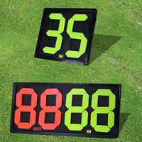 Tableau de Substitution de Football en PP à Double Face pour Enregistrement des Scores et Changements de Joueurs, Noir, 43x38.5cm/83x38.5cm, Durable et Facile à Utiliser