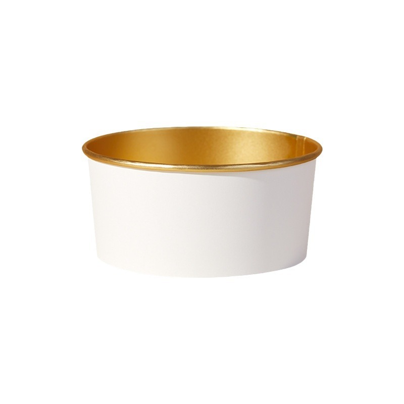 Wholesale Disposable Gold Foil Bowl Thick Aluminum Foil Paper for Fast Food Take-Out Packing Insulation Plate & Bowls