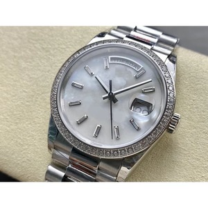 Drioshipping mechanical <b>watch</b> with <b>diamonds</b> stainless steel European and American men's digital dial calendar <b>watch</b> fashiontrend - Product Image 2