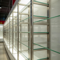 Vitrine de présentation de maquillage, présentoir de vente au détail, présentoir de produits personnalisé avec éclairage LED, vitrine en verre, présentoir de soins, vitrine de cosmétiques