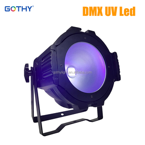Projecteur LED UV PAR Blacklight 200W COB pour scène, lumière <span class=keywords><strong>noire</strong></span> DMX haute puissance, <span class=keywords><strong>effet</strong></span> ultraviolet - Product Image 1