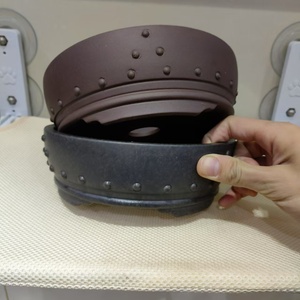 <span class=keywords><strong>Pot</strong></span> à bonsaï Yixing <span class=keywords><strong>rond</strong></span> non verni avec clou de fixation - Product Image 6