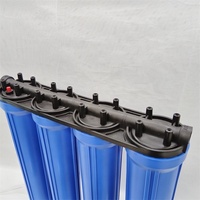Système de filtration d'eau pour toute la maison en 4 étapes, 20 pouces, avec boîtier de cartouche filtrante Big Blue de 20 pouces pour purificateur d'eau potable
