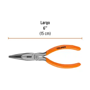 Truper confezione da 6 PVC manico Pinza De Punta Y Corte 6 'mango per attività all'aperto - Product Image 2