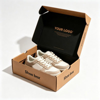 Caja de Zapatos de Diseño Nuevo, Plegable, Ecológica, de Cartón Corrugado, Tamaño Personalizado, Color Personalizado, Caja de Envío de Zapatos de Bajo Costo