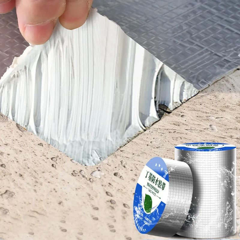 Fita impermeável à prova de vazamento fita butílica folha alumínio resistente ao calor fita impermeável para tubulação