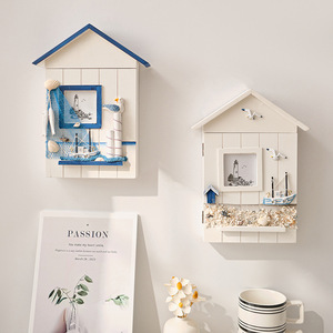 Caja <span class=keywords><strong>de</strong></span> Llaves <span class=keywords><strong>de</strong></span> <span class=keywords><strong>Madera</strong></span> con Forma <span class=keywords><strong>de</strong></span> Casa Estilo Mediterráneo, Gabinete para Llaves Estilo Fábrica, Decoración Náutica <span class=keywords><strong>de</strong></span> Pared, Hecho a <span class=keywords><strong>Mano</strong></span> - Product Image 6