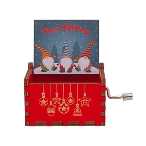 Carillon Natalizio Regalo di Natale e Capodanno per Figli e Amici, Scatola Musicale in Legno a Manovella - Product Image 2