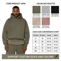 Conjunto Deportivo de Lujo de 2 Piezas, Sudadera con Capucha y Pantalones Deportivos de Algodón Grueso, Bordado Personalizado