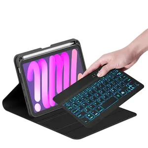 Estojo de teclado sem fio para ipad, mini 6 8.3 polegadas 2021 tablet com teclado