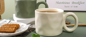 Wholesale Customizable Color Nordic Porcelain Ceramic Coffee Mug Reusable Food Safe Dishwasher Microwave Safe Business Gifts - Product Image 6
