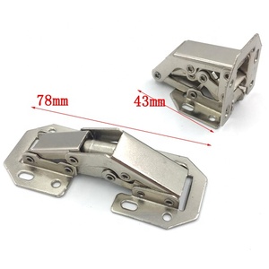 Modern 3 Inch Punch-Free Cabinet Door <strong>Spring</strong> <strong>Hinge</strong> 90 Degree Frog <strong>Hinge</strong> for Kitchen Living Room Home Office No Need for Drilling - Product Image 2