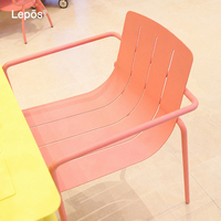 Fauteuil de salle à manger d'extérieur moderne en aluminium, empilable, résistant aux intempéries, pour café, bistrot, hôtel, jardin, terrasse