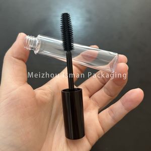 ISMAN - Serie de Tubos Cosméticos Redondos de 10 ml, Envases Vacíos para Rímel, Delineador de Ojos y Brillo Labial, Envase Transparente Negro de Lujo, Logotipo Personalizado - Product Image 4