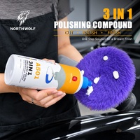 Kit de polissage automobile en plastique North Wolf A100 A501 AG3, composé de produits à coupe rapide et intensive 3-en-1, polissage en une étape pour le detailing automobile et la peinture.