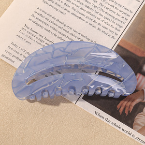 Pinza de Pelo Retro para Mujer, Diseño de Leopardo Marmoleado, Acrílico, 11 cm, para Uso Diario, Accesorios para el Cabello de Tamaño Mediano para Chicas - Product Image 6