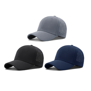 Tùy Chỉnh Người Đàn Ông Trống Không Thấm Nước Đồng Bằng Laser Khoan Polyester Laser Khoan Không Thấm Nước Đóng Được Trang Bị Mũ Bóng Chày - Product Image 2