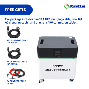 220 В 2000 Вт 3000 Вт 25,6 В 280Ah 314Ah 8kWh LiFePO4 Резервное копирование батареи для кемпинга домашнего использования 600 Вт портативные солнечные электростанции - Product Image 5