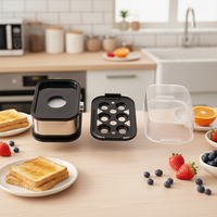 Cuiseur à œufs électrique automatique mini en acier inoxydable, portable, multifonctionnel, pour la cuisine et la maison, capacité de 7+ œufs