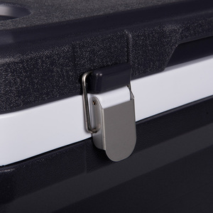 Glacière isotherme de 45 <span class=keywords><strong>L</strong></span> grande capacité pour camping et pique-nique en extérieur avec poignée latérale, robinet de vidange et compartiment pour gobelets - Product Image 5