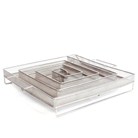 Générateur de fumée froide pour barbecue en acier inoxydable perforé de qualité alimentaire, personnalisable, avec panier de fumage carré à grille pour grillades extérieures