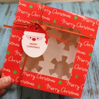 Copo de nieve Navidad 4 agujeros Cupcake Cup Cajas Navidad Bento Cake y Cupcake Box con ventana