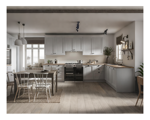 Juego de Muebles de Cocina Modulares de Madera Maciza de Roble Blanco Listos para Armar - Product Image 4