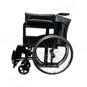 Fauteuil roulant manuel pliant en alliage d'aluminium prix bon marché d'usine - Product Image 2