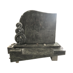 Mausolées en granit naturel chinois Pierres tombales Pierre tombale en granit noir sur mesure - Product Image 1