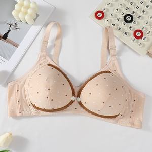Nouveau Style soutien-gorge d'allaitement quotidien anneau en acier conception d'ouverture avant push-up grossesse lactation Anti-exposition Logo tasse sans fil - Product Image 6