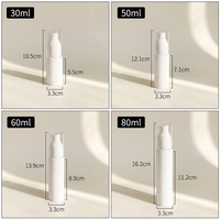 Envase para Cuidado de la Piel de 30ml, 50ml, 60ml, 80ml, PETG, Contenedor para Suero, Loción, Bomba Dosificadora, Pulverizador de Niebla Fina, Envase Cosmético Vacío