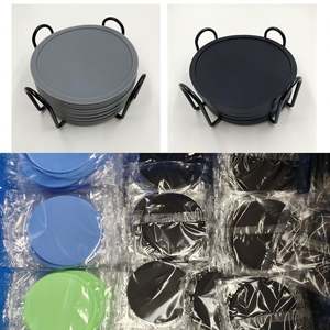 Custom Logo 10cm Non Slip Heat Resistant Waterproof <b>Coaster</b> Round Rubber Soft Silicone Cup <b>Coaster</b> <b>for</b> <b>Drink</b> - Product Image 3