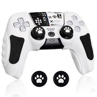 Singe mythologique noir pour PS5 coque en silicone P5 Kit de Protection de contrôleur de jeu Rumble Stick Cap remplacement antichoc