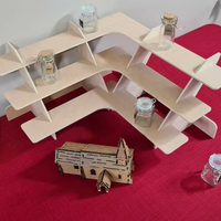 ODM OEM petit présentoir d'angle à 3 niveaux pour la vente au détail pour les foires artisanales étals de marché compteurs-étagère de supports de stockage