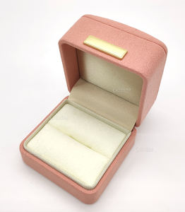 Shero Custom Luxury Velvet <b>Ring</b> <b>Box</b> Elegant Fashion Pink Romantic Jewelry Packaging - Product Image 3