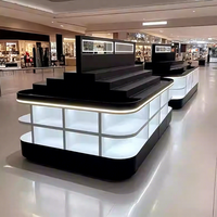Comptoir de réception/caisse moderne en MDF écologique Hontay avec éclairage LED, étanche, personnalisable avec logo