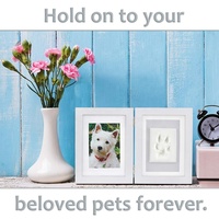 Cadre photo souvenir pour animaux de compagnie avec empreinte de patte de chien ou de chat, kit d'empreinte de patte en argile, cadeau parfait